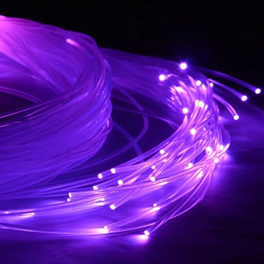 Câble à fibre optique en plastique transparent PMMA 50 m x 0,75 mm/1 mm pour éclairage LED