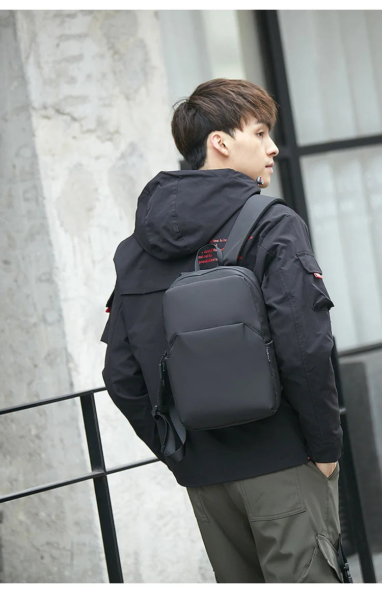 Mini sac à dos en toile pour homme, tendance, noir, cartable, petit sac japonais, sac de voyage, étanche