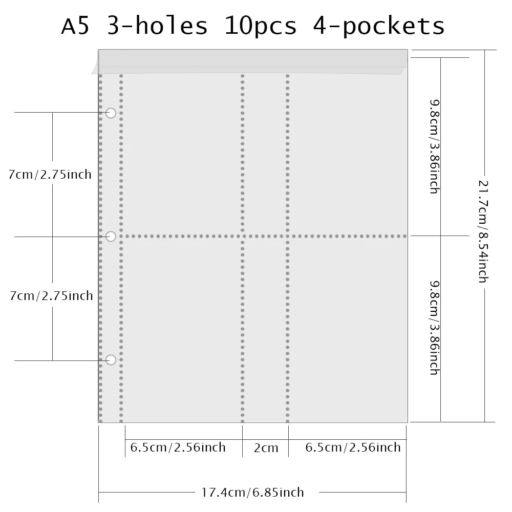 PLRBOK A5 Widened 3-ring D-shaped Magnetic Buckle Laser Mirror Binder Photo Album Card PhotoCard Collection Book Ring Notebook