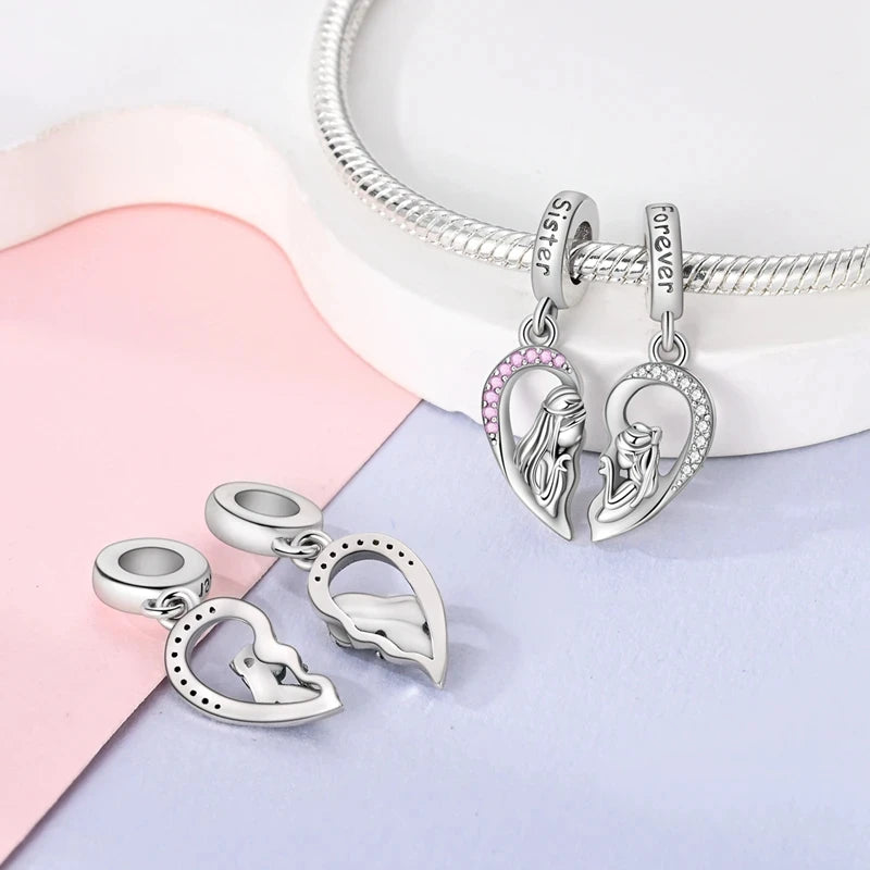 New 925 Sterling Silver Luminous Elf Blue Purple Butterfly Moon Life Tree Charms Beads Fit Pandach Original Bracelet DIY Jewelry