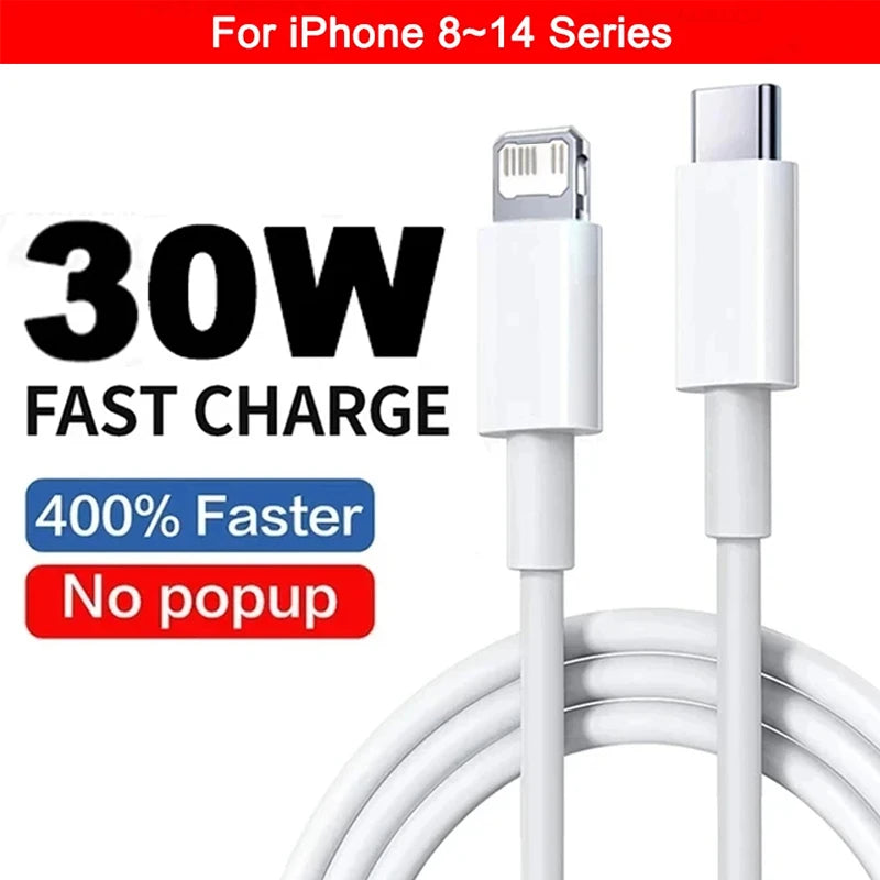PD 30W Fast Charging Type C Cable For Apple iPhone 13 12 11 14 15 16 Pro Max Plus USB C Cable Quick Charge Data Line Accessories