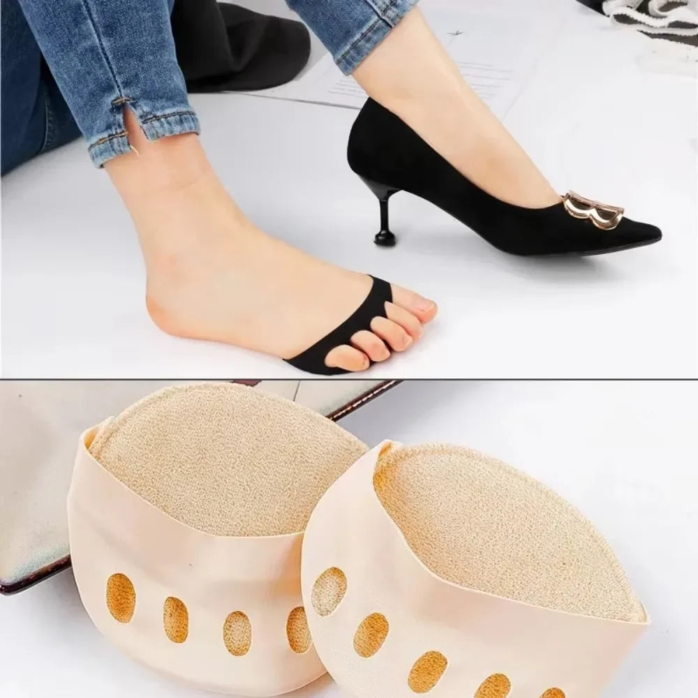 2/4pcs Five Toes Forefoot Pads for Women High Heels Half Insoles Invisible Foot Pain Care Absorbs Shock Socks Toe Pad Inserts