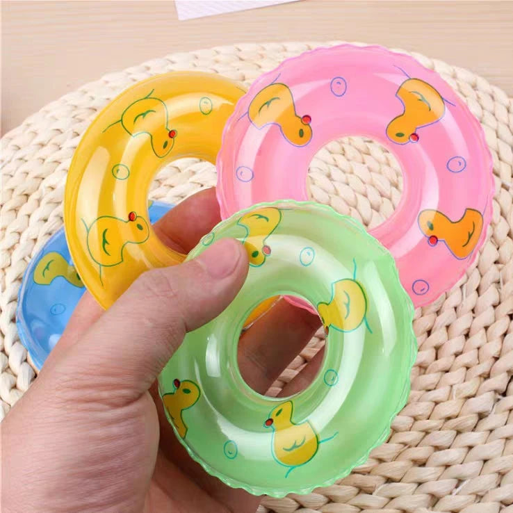 Mini bouée de bain pour enfants, jouet de piscine, anneau flottant, jouet amusant pour bébé, poupée flottante en caoutchouc, jeux gonflables