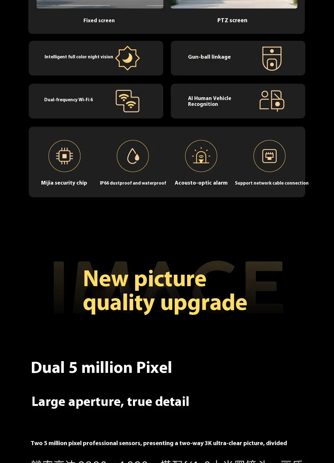 Xiaomi Outdoor Camera 4 Dual Version MJSXJ10HL IP66 Security Protection CCTV AI Detection Full-Color Night Vision Smart Home