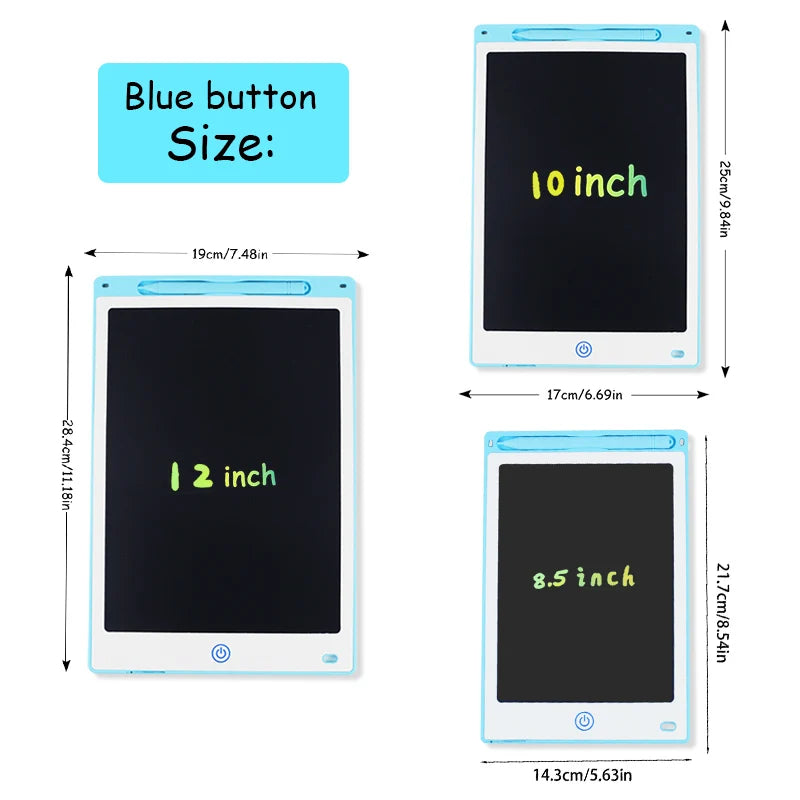 Tablette graphique LCD 8,5/10/12/16 pouces, tableau de dessin animé, jouets, cadeaux pour filles et garçons de 3 à 12 ans, bloc-notes pour enfants