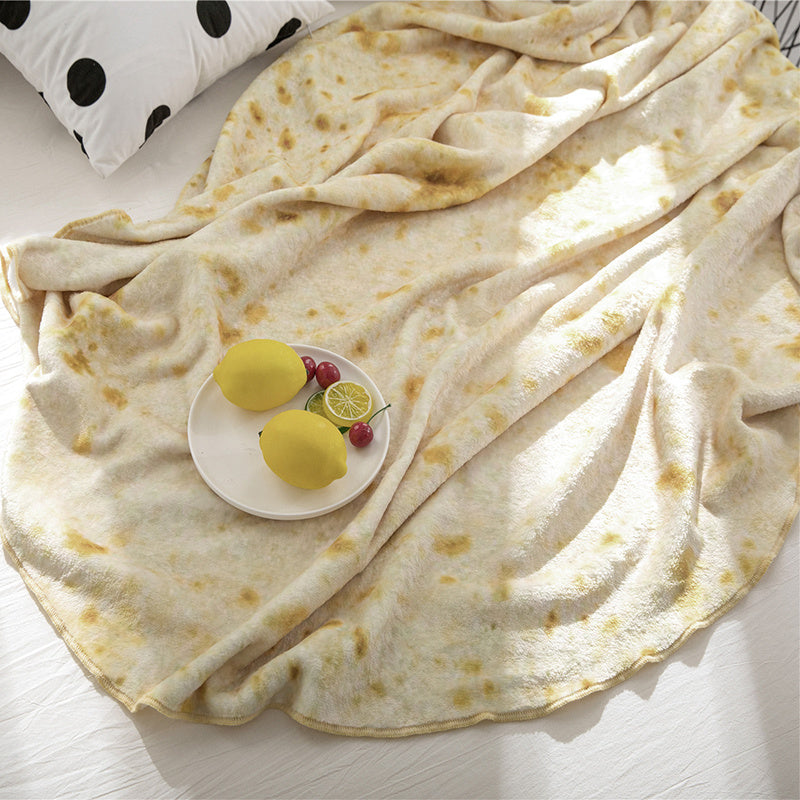 Couvertures rondes en flanelle ultra douce et chaude pour burrito, 280 g/m², en polaire corail, idéales pour les voyages en avion ou les siestes.