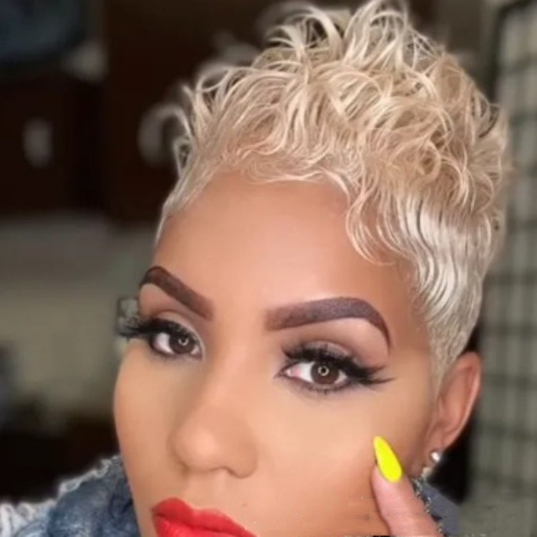 Creative Short Roll European And American Style Wig