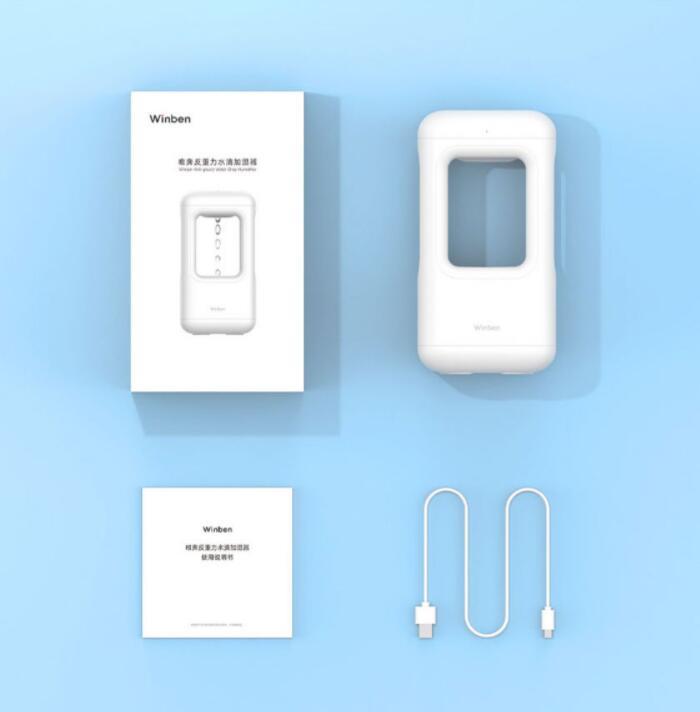 Nouvel humidificateur d'air pour maison, chambre à coucher silencieuse, humidificateur anti-gravité à gouttes d'eau, lumière d'ambiance
