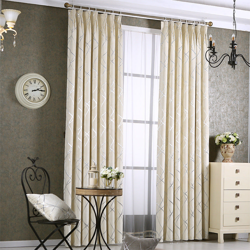 Rideaux occultants en chenille de couleur unie, simples, modernes et luxueux, pour salon