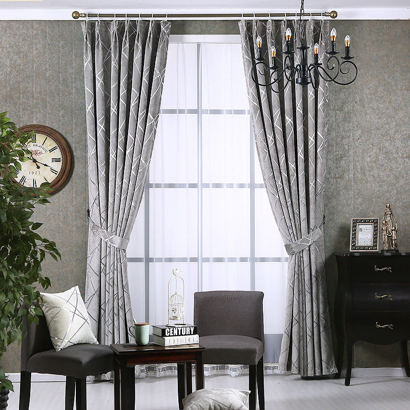Rideaux occultants en chenille de couleur unie, simples, modernes et luxueux, pour salon