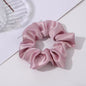 Solid Color Crystal Satin Large Intestine Hair Ring