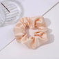 Solid Color Crystal Satin Large Intestine Hair Ring