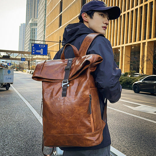 Sac à dos pour homme, grande capacité, imperméable, couleur unie, pour ordinateur, voyage, pour femme