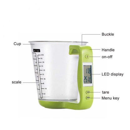 Balance de cuisine électronique avec tasse à mesurer 