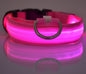 Collier lumineux LED en nylon pour chien et chat, sécurité nocturne, clignotant, brille dans le noir, laisse réglable, fournitures pour animaux de compagnie