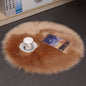 Tapis de sol en peluche pour la maison, tapis de sol rond en laine pour chambre à coucher