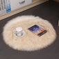 Tapis de sol en peluche pour la maison, tapis de sol rond en laine pour chambre à coucher