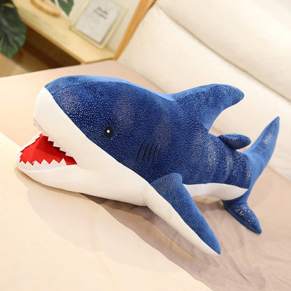 Star Rain Shark And Blue Whale Plush Toy Pillow, Down Cotton Soft Doll, Rag Doll