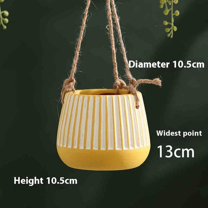 Cradle And Flower Pot Hanging Creative Green Radish Succulents
