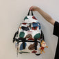 Sac à dos de voyage de couleur contrastée style Mori pour lycéens et étudiants