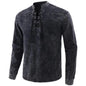 Stand Collar Retro Drawstring Casual Sports T-shirt