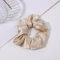 Solid Color Crystal Satin Large Intestine Hair Ring