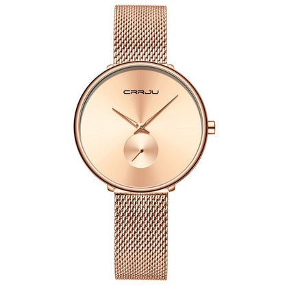 Women's Stainless Steel Strap Mesh Strap Watch Simple