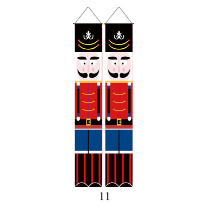 Christmas Couplet Curtain Hanging Cloth Lattice Decoration Hanging Flag