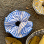 Blue Striped Large Intestine Hairband Ball Head Fabric