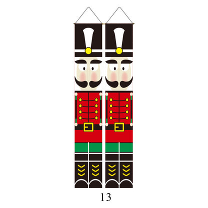 Christmas Couplet Curtain Hanging Cloth Lattice Decoration Hanging Flag