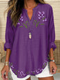 Women's 3D Digital Printing Fashion Round Neck Loose Shirt