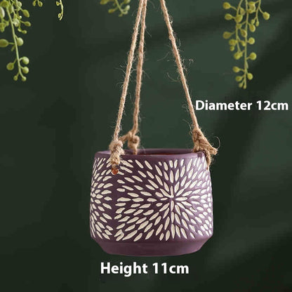 Cradle And Flower Pot Hanging Creative Green Radish Succulents