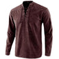 Stand Collar Retro Drawstring Casual Sports T-shirt