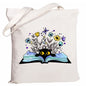 Cartoon Cat Printed Canvas Shoulder Bag Folding Hand Bag