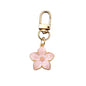 Colorful Oil Necklace Pearlescent Five Petal Flower Cherry Blossom Keychain Bag Pendant