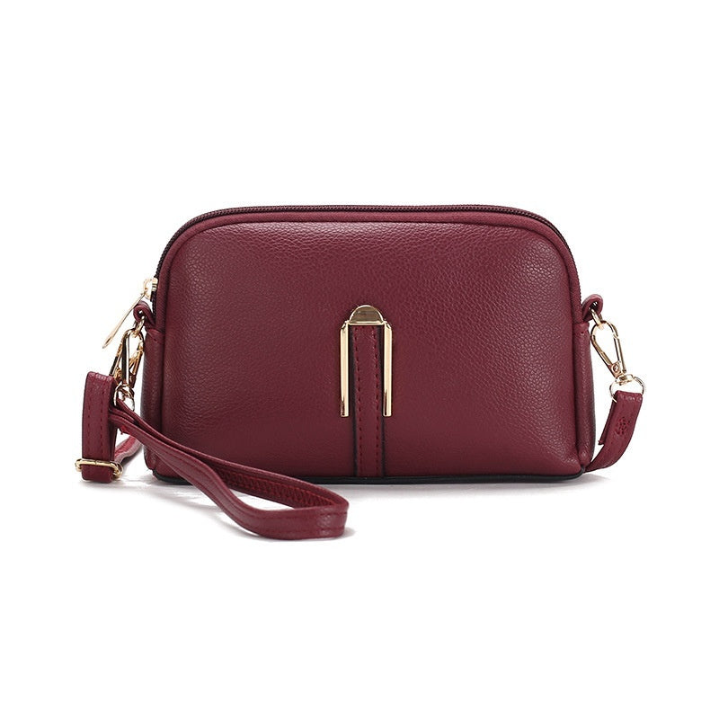 Sac messager simple pour téléphone portable de couleur unie pour femme