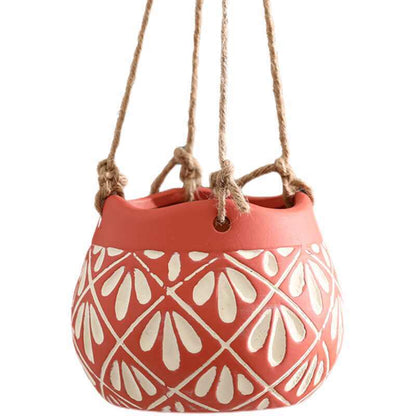Cradle And Flower Pot Hanging Creative Green Radish Succulents