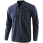 Stand Collar Retro Drawstring Casual Sports T-shirt