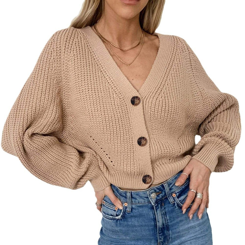Casual Solid Color Buttons Knitwear Cardigan Sweater