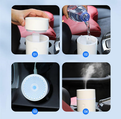 Diffuseur d'arômes pour voiture, humidificateur ultrasonique à brume d'eau, diffuseur d'huiles essentielles pour voiture, humidificateur