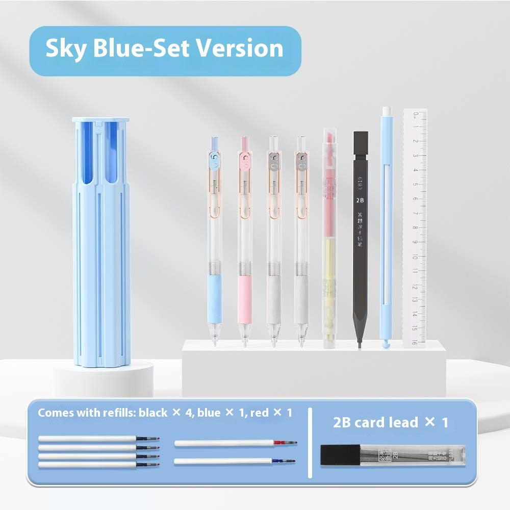 Pressing Pen Suitable For Portable Six Pens Pencil Box Kit