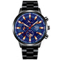 Stainless Steel Luminous Quartz Wristwatch For Men