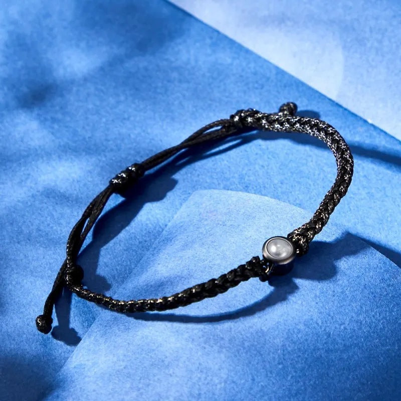 Projection Bracelets Circle Photo Bracelet Customized Colorful Woven Projection Bracelet Adjustable