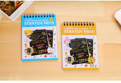 DIY Diary Mini Notebook Black Paper Notepad Sketch Graffiti Notebook Drawing Painting Office School Stationery for Kids Gift