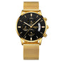 Men Watch Chronograph Sport Mens Watches Top Brand Luxury Waterproof Full Steel Quartz Gold Clock Men Relogio Masculino