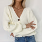 Casual Solid Color Buttons Knitwear Cardigan Sweater