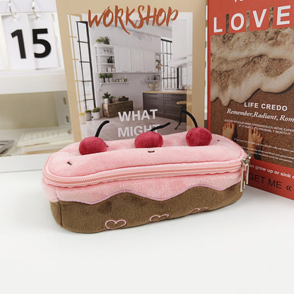 New Cherry Cake Plush Pencil Bag