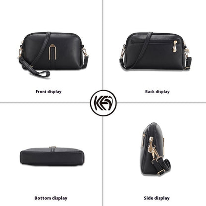 Sac messager simple pour téléphone portable de couleur unie pour femme