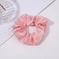Solid Color Crystal Satin Large Intestine Hair Ring