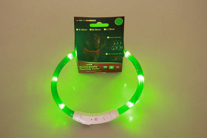 Collier lumineux pour animaux de compagnie, rechargeable par USB, collier de sécurité lumineux pour promenade nocturne, collier électrique pour chien, néon